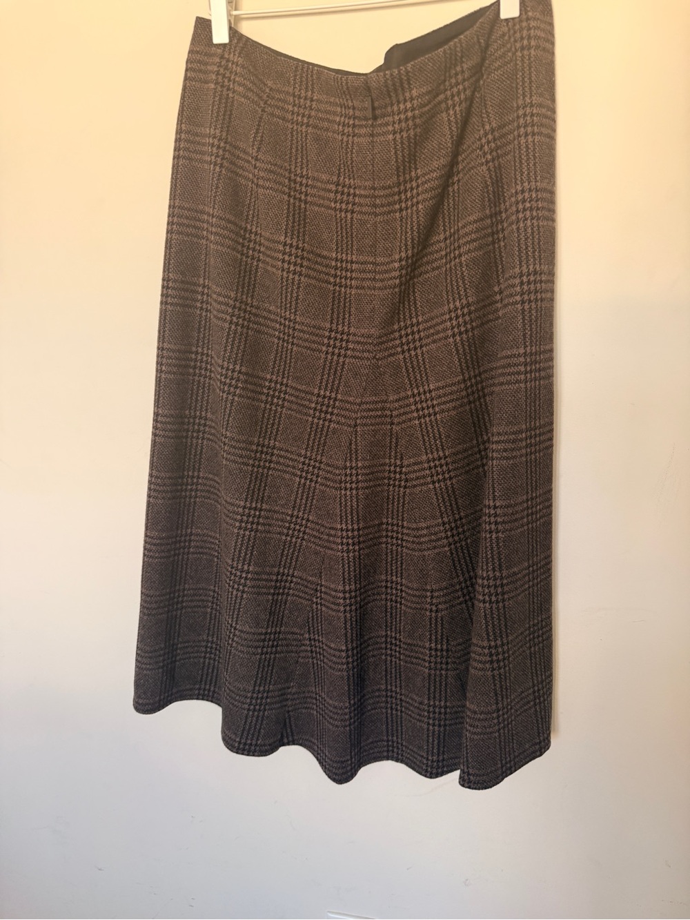 Tibi Lutz Knit Godet Midi plaid A-Line Midi Skirt - Picture 7 of 10